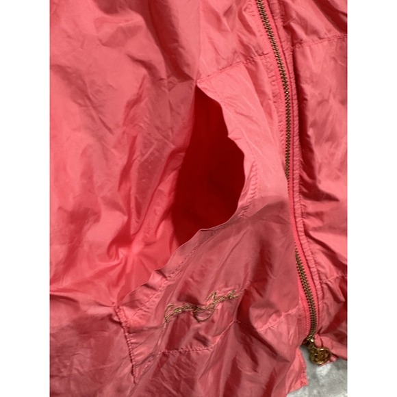 Sean John Hoodie Women's Size Large Pink Short Sleeve Full Zip Pockets EUC - Picture 5 of 11